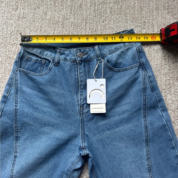 Commense Light Blue High-Rise Wide Leg Jeans - Picture 5 of 9